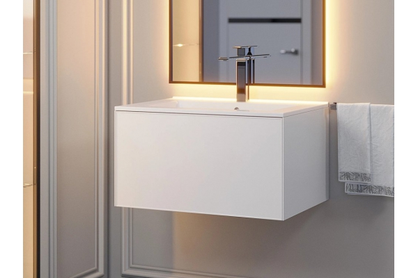 Тумба с раковиной Uperwood Parma Premium белая 65 см