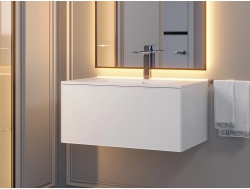 Тумба с раковиной Uperwood Parma Premium белая 75 см