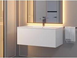 Тумба с раковиной Uperwood Parma Premium белая 85 см