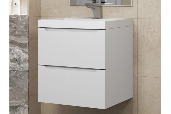 Тумба с раковиной Uperwood Tanos NEW 50 см белая