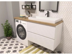 Тумба с раковиной Malibu Luxe 1550 правосторонний подвесной 2 ящика