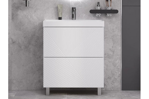 Тумба с раковиной Edge 70 напольный белый