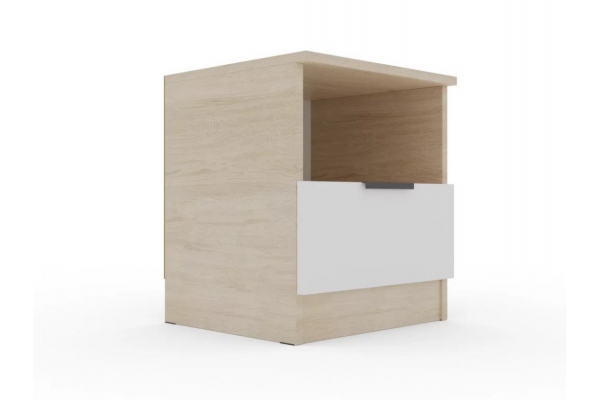 Тумба прикроватная Монблан Дуб сонома-Белый шагрень