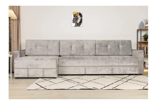 Угловой диван Тургояк Светло-серый Ocean 960