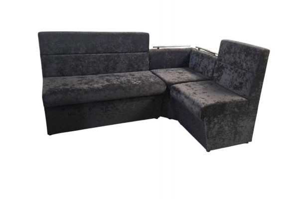 Кухонный уголок Уют Низкий сектор велюр Dora-03 темно-коричневый