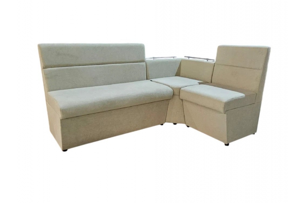 Кухонный уголок Уют Низкий сектор велюр Luma 17 светло-серый