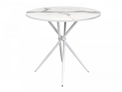 Стол Нераздвижной Уют 900 мм Мрамор белый/опоры белые