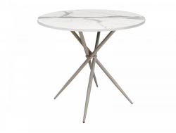 Стол Нераздвижной Уют 900 мм Мрамор белый/опоры латте