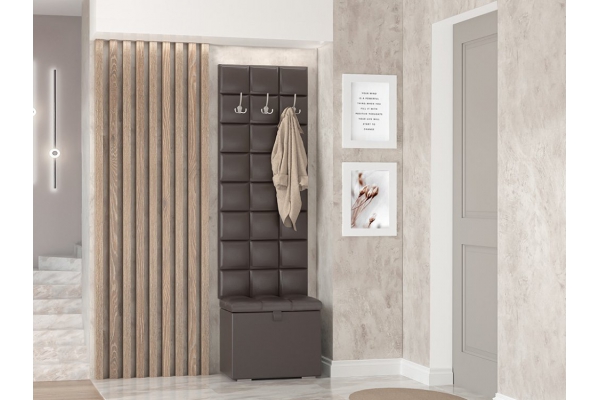 Прихожая Квадрат кожзам Sontex Umber (коричневый)