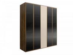 Шкаф 5-ти дверный 4 двери стекло Bogemia Woodline Air БМШ2/5(4)(Woodline)(Air)