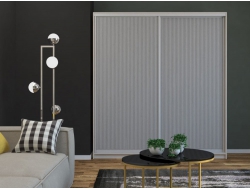 Шкаф-купе Юлия двери рельефный МДФ Бодега светлая (2к)