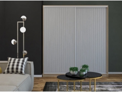 Шкаф-купе Юлия двери рельефный МДФ Ясень шимо светлый