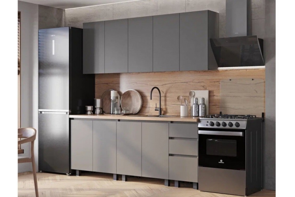 Кухня Честер 2000 мм Графит